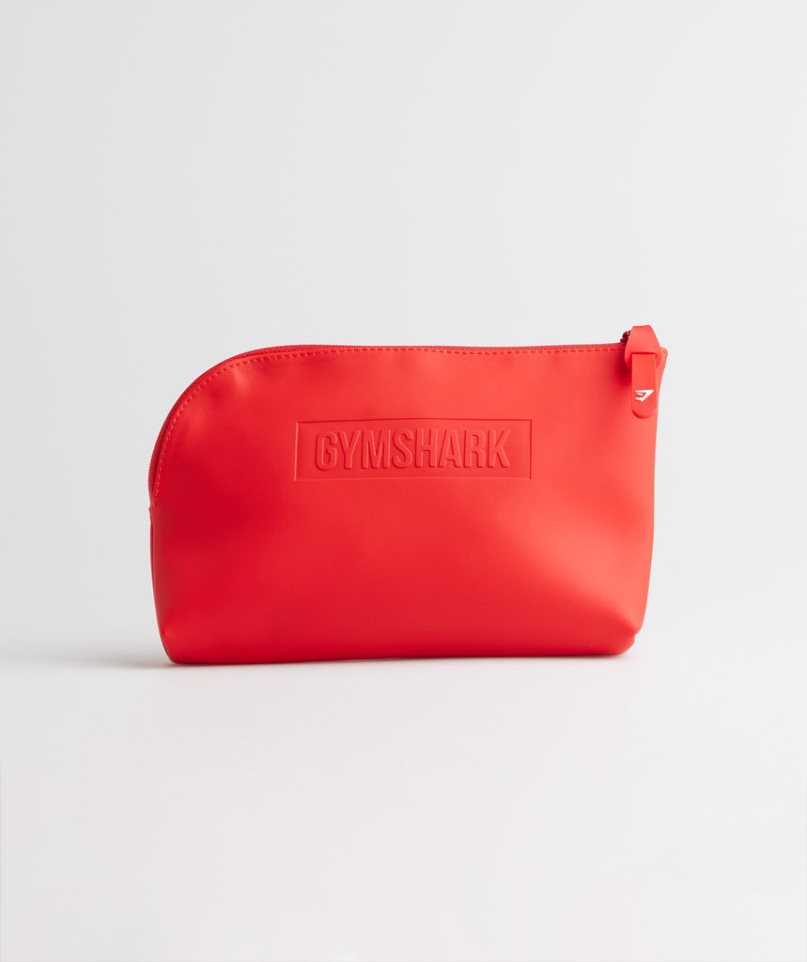 Gymshark Everyday Zip Pouch Wash Bag Red | CA 3601N7